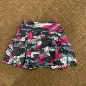 Colorful camp tennis skirt